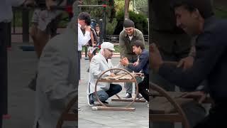 Old man prank Arm wrestling