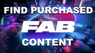 How To Find Purchased Fab Content In Epic Games Launcher?