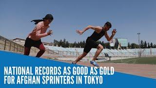 National records as good as gold for Afghan sprinters in Tokyo