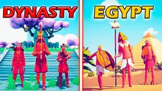 DYNASTY TEAM vs EGYPT TEAM - Totally Accurate Battle Simulator | TABS