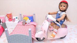 American Girl new pink bike  - Play Dolls!