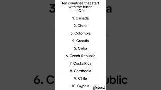 Countries that start with letter C comment down your country name. #letterc #lettero #chilhood #ckid