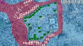 Siege of Jerusalem 1099 in 1 minute using Google Earth