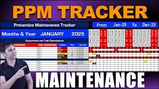 Preventive Maintenance Tracker in Excel / Maintenance / Excel