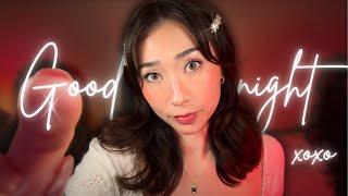 ASMR Touching your face and giving you goodnight kisses ️