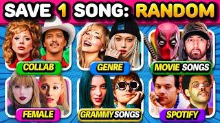 Save One Song  RANDOM: NEW RULES #6, 6 SONGS QUIZ | Music Challenge