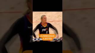 Sophie Cunningham was ejected once she got two technical fouls after taunting  Bridget Carleton 