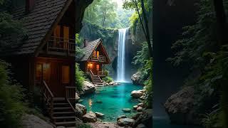 Incredible Cabin in a Jungle with a Natural Pool and Waterfall