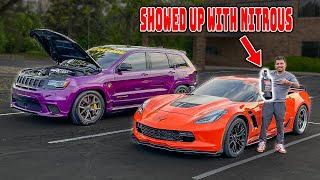 1000HP TRACKHAWK RACED THE WRONG CORVETTE Z06!