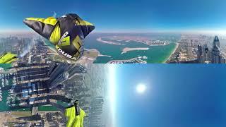 Wingsuit 360 degree video over Dubai   YouTube