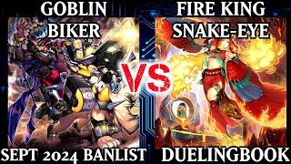 Goblin Biker vs Fire King Snake-Eye | Dueling Book