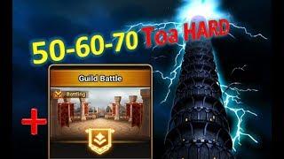 Summoners War 50-60-70 ТоА HARD  стратегия и пати против Боссов + Война Гильдий 