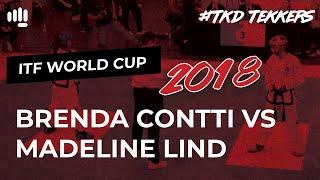 Brenda Contti vs Madeline Lind 3rd Dan | ITF Taekwon-Do World Cup 2018