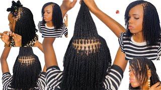 How to micro twist by yourself using Afro bulk human hair step by step Ft. HOTBRAIDS #microtwists