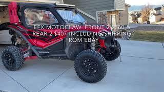 Honda Talon EFX Motoclaw tire review. 8 ply DOT approved 28-9-15 & 28-11-15. 1000X 1000R