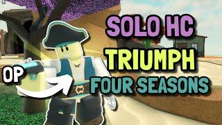 SOLO HARDCORE TRIUMPH ON FOUR SEASONS WITH GOLDEN CROOK BOSS | Roblox Tower Defense Simulator TDS