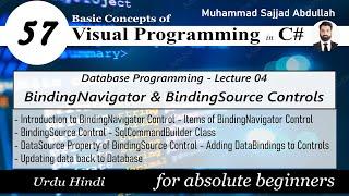 57: BindingNavigator and BindingSource Controls | DB-4 | Visual Programming