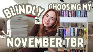 my BEST monthly TBR yet?  | blindly choosing my November TBR!