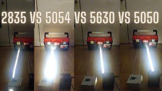 5050 vs 2835 vs 5054 vs 5630 LED strip comparison, difference  | How much power they take?