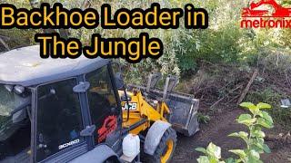 Jcb 3cx |  The Most Powerful Backhoe Loader Clears an Abandoned Land (English subtitles)