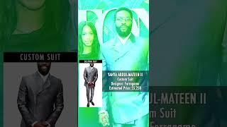 Yahya Abdul-Mateen II's shimmery graphite suit