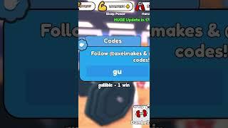 CODES For Arm Wrestling Sim! #shorts #armwrestlingsim #roblox