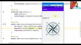 Compass App using Orientation Sensor in Android