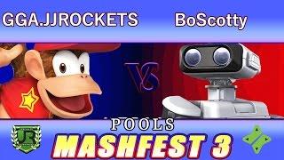 Mashfest 3  LOSERS SEMIS - GGA.JJROCKETS (Diddy Kong) vs BoScotty (ROB)