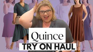 Is Quince worth it?️ Summer/Fall Try On | Plus-Size Fashion Over 40 | My FIRST Quince Haul