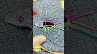 How to patch up clothes？Amazing Embroidery Stitches For Beginners /Guide to Sewing. #shorts