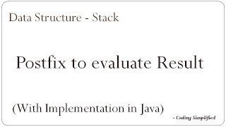 Stack: Postfix expression to evaluation | Implementation in Java