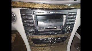 Mercedes W211 E320 как снять радио/магнитолу HOW TO REMOVE RADIO ON MERCEDES W211 RADIO REPLACEMENT