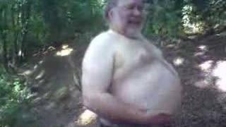 bear belly in the woods