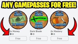 HOW TO GET ANY GAMEPASSES IN ROBLOX FOR FREE!