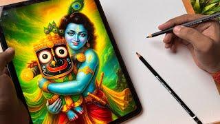 Draw With Me - Jagannath Ji Drawing,  Krishna Drawing,  Outline Tutorial 