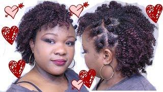 Easy Valentine's Day Hairstyle for Short & Long Natural Hair|Mitchka Leon