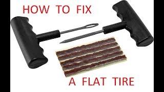 DIY How To Plug A Flat Tire Car Truck Suv Tubless Tire Repair Kit