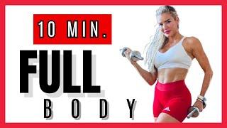 10 Min Dumbbell FULL BODY WORKOUT at Home | No Repeat