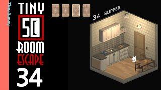 50 Tiny Room Escape Level 34 Walkthrough (4 Cards)