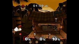 Super Smash Bros. Melee – Event Match Lv. 17: Bounty Hunters in 00:00.92