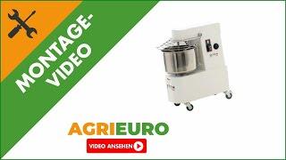 Agrieuro Montagevideo Spiralkneter Seven Italy GH 15M - 230 V - mit Rädern und Zeitschalter