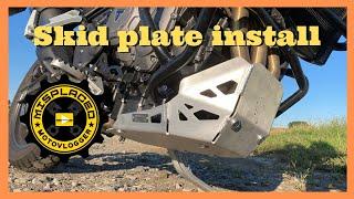 Hepco & Becker skid plate on the Tiger 850 Sport.