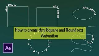 After Effects Basic: Square and Round text animation in after effects tutorial