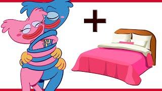 Kissy Missy + Huggy Wuggy + BED = ? | Poppy Playtime Animation meme