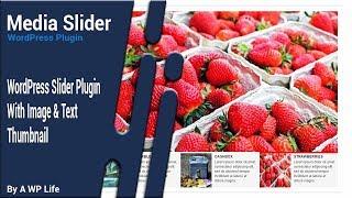 WordPress Slider Plugin With Image & Text Thumbnail - Media Slider Premium