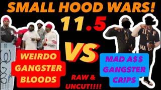 WEIRDO GANGSTER BLOODS VS MAD AS$ GANGSTER CRIPS - SMALL HOOD WARS 11 PART 2!! - RAW & UNCUT!!!