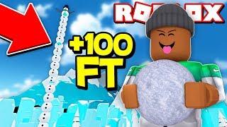 BUILDING A 100 FOOT SNOWMAN IN ROBLOX! (Roblox Christmas)