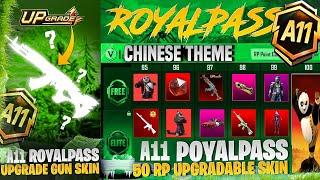 A11 Royal Pass Leaks Is Here  Upgradable AR Gun Skin & 100 RP Set | New Theme Mode like OLD | PUBGM