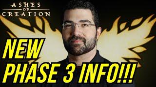 Steven LEAKS New Phase 3 Info! | Ashes of Creation