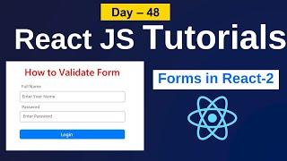 Form validation in react forms in react | React JS  tutorials in Telegu  | react js #reactjs  #forms